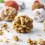 chocolate truffle coated with crushed walnuts