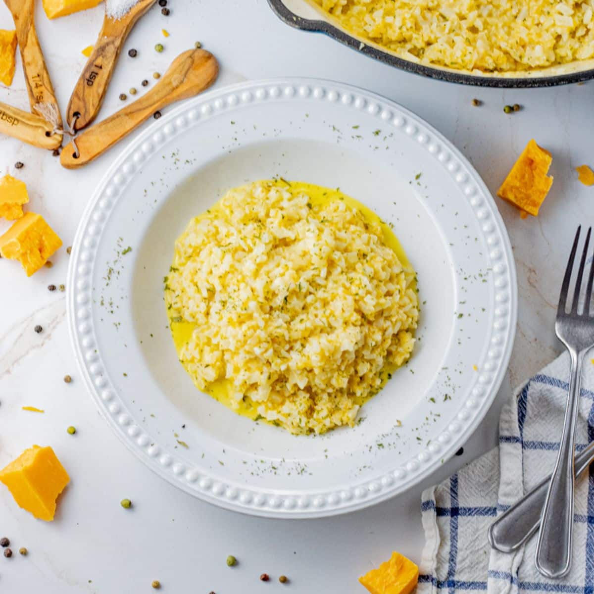 cheesy cauliflower rice recipe