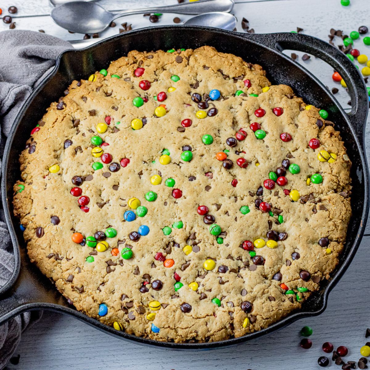 Monster Skillet Cookie Bars