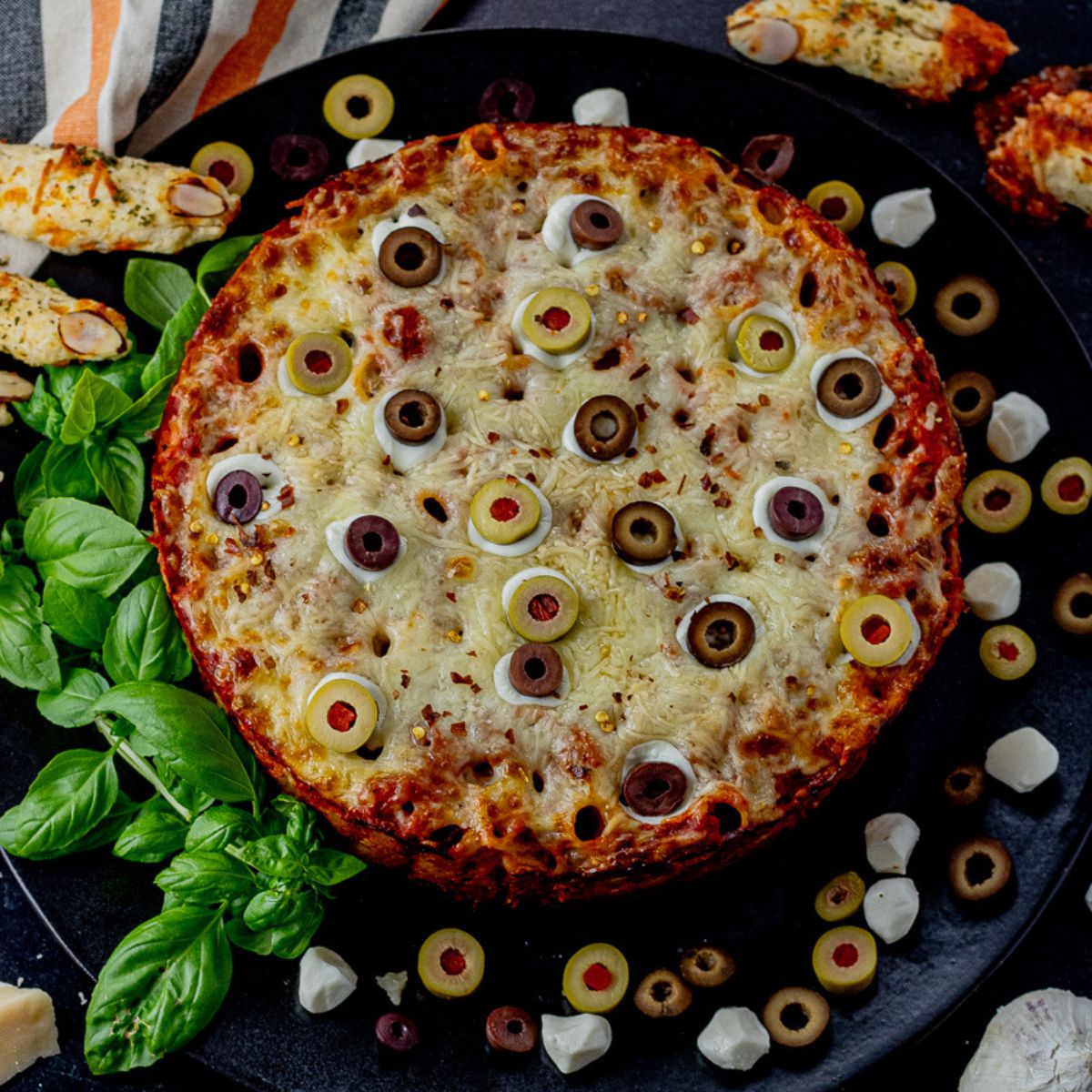 Baked Rigatoni- with Eyeballs