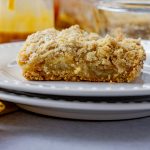 bar made with a buttery crust filled with apples