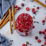 cranberry sauce in a glass jar