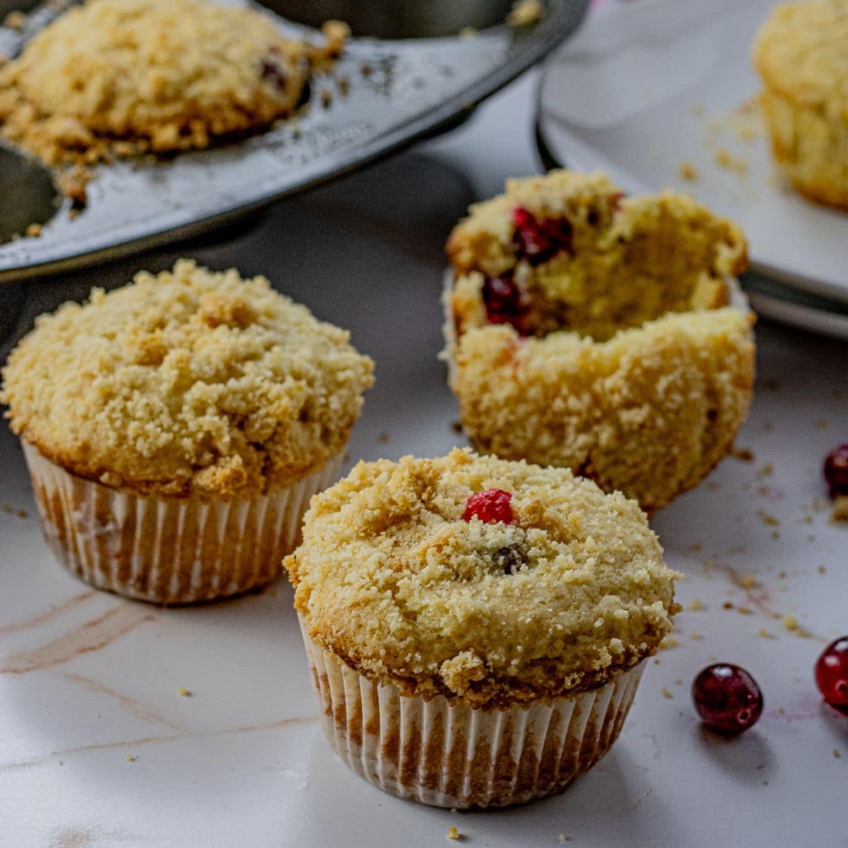 muffins made with cranberries and orange