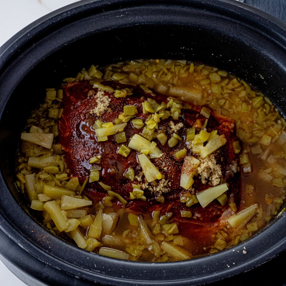 Green Chile Pulled Pork-Cooked in Slow Cooker