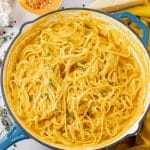 pasta in a butternut squash sauce