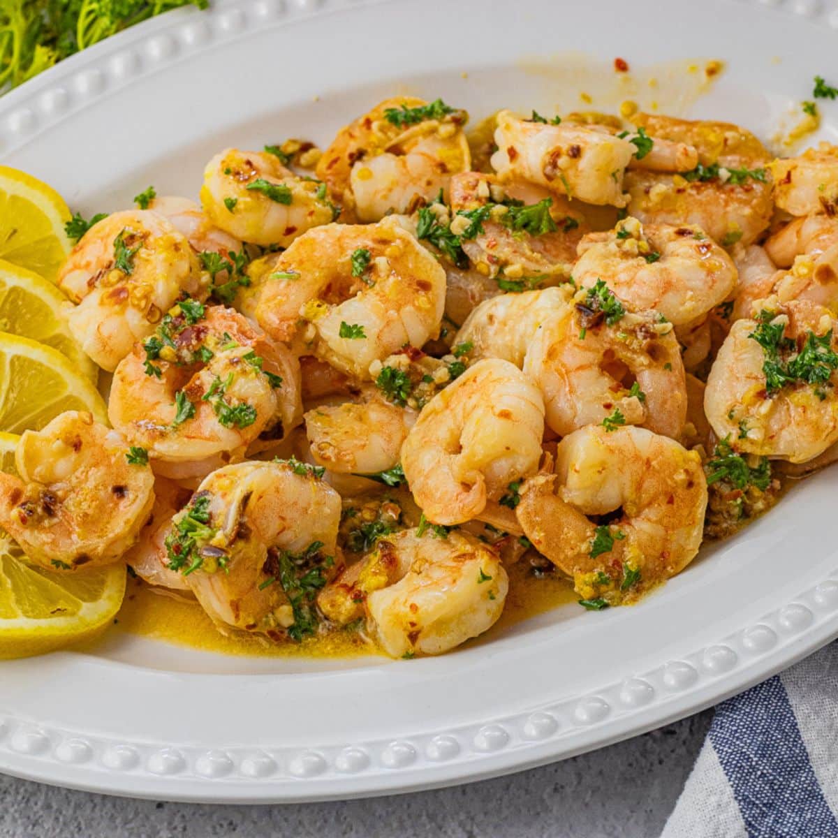 lemon garlic shrimp in a buttery sauce 